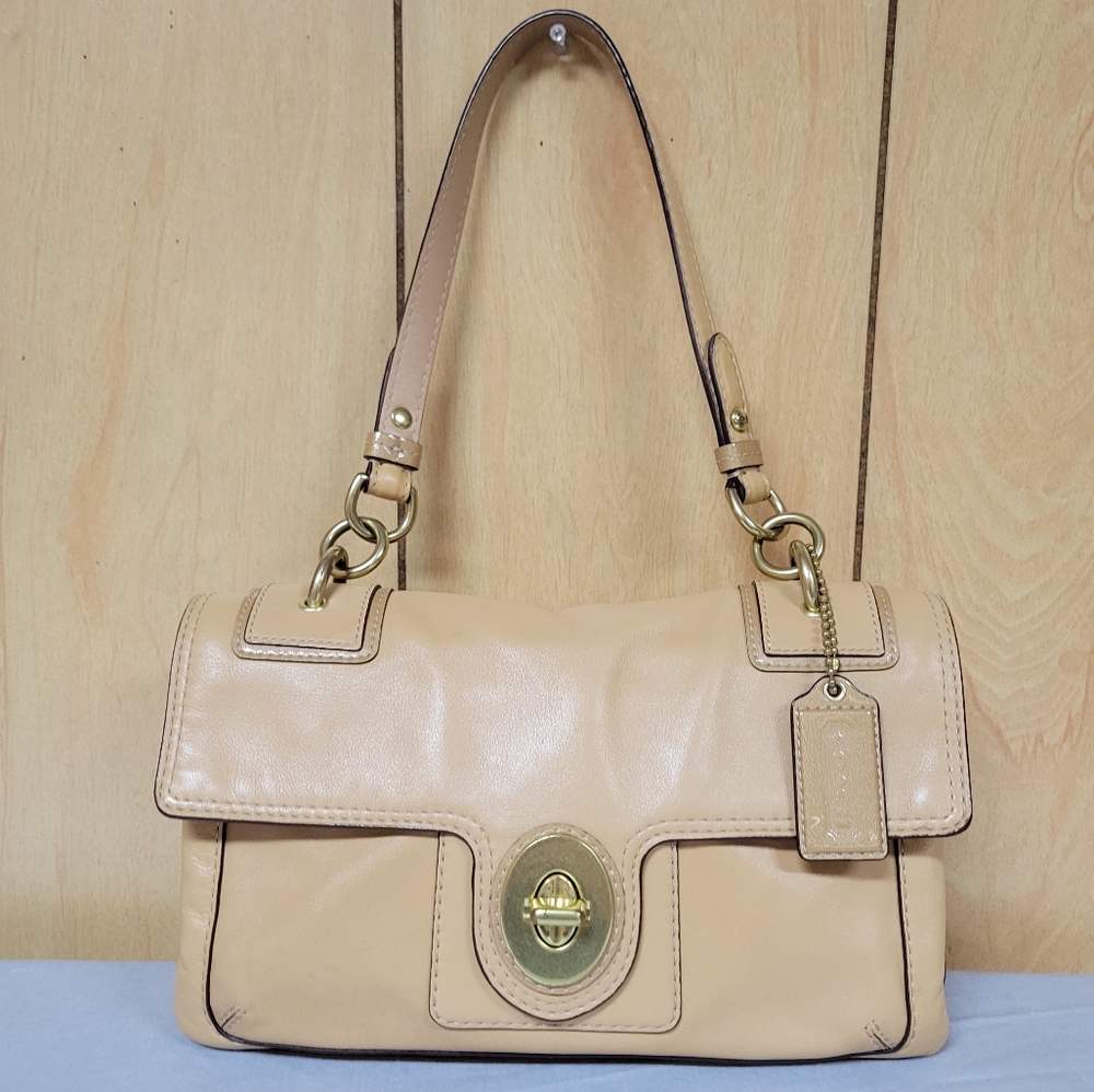 Coach Tan Leather Shoulder Bag